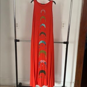 Sleeveless Orange dress